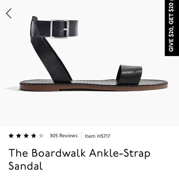 Madewell The Boardwalk Ankle Strap Sandal - neutral brown color size 8 like new! - Picture 3 of 6